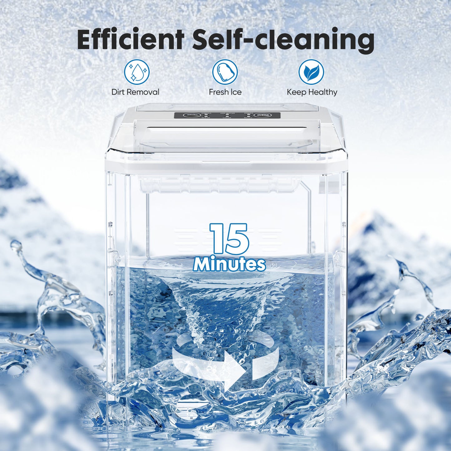 Portable Ice Maker Self-cleaning