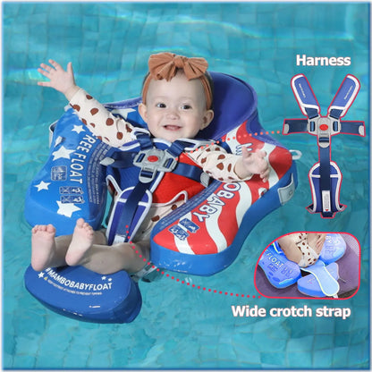 US Flag - Baby Pool Float & Adjustable Canopy