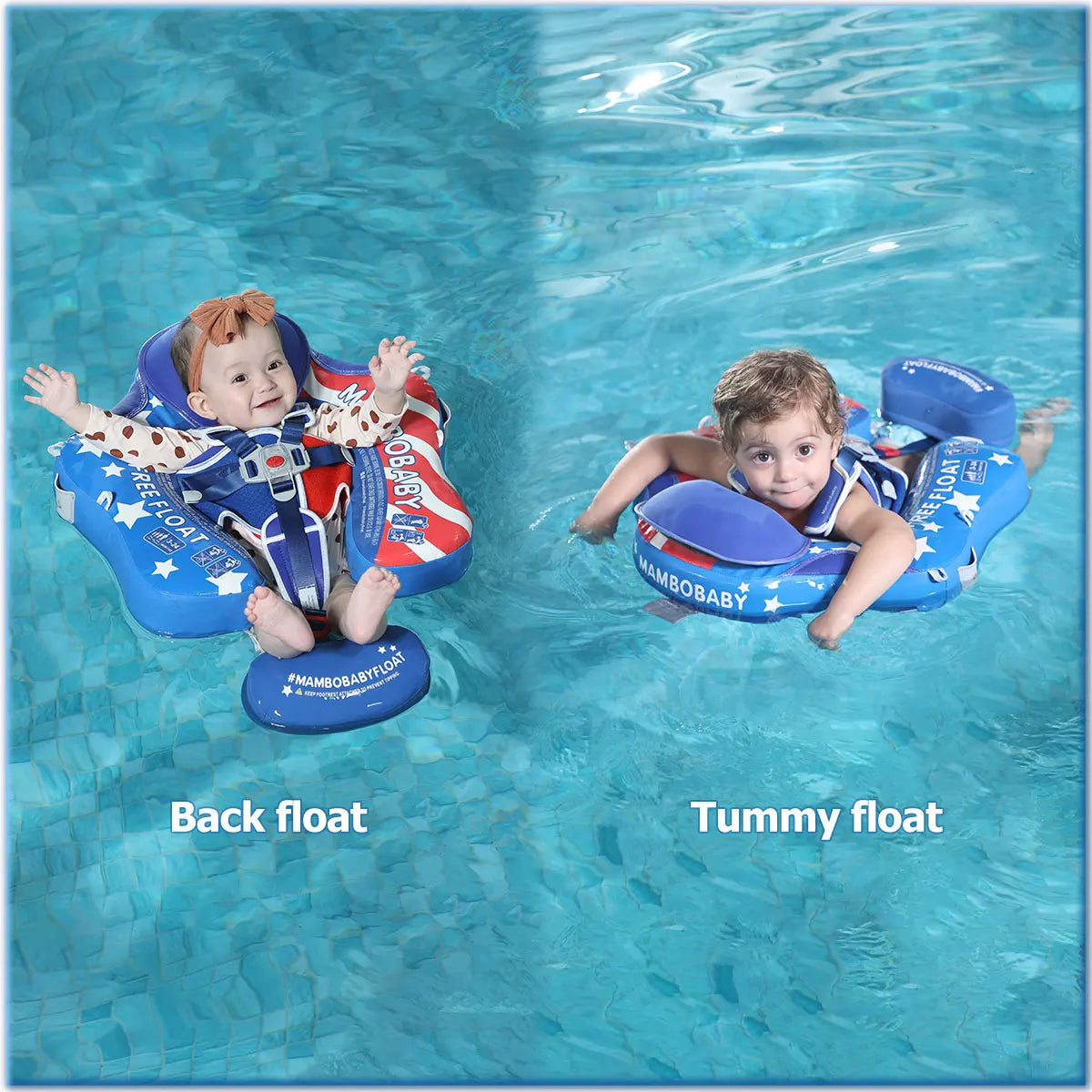 US Flag - Baby Pool Float & Adjustable Canopy