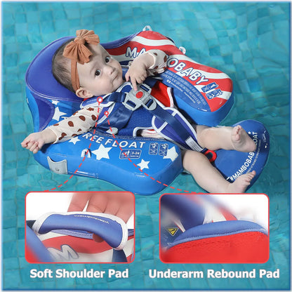 US Flag - Baby Pool Float & Adjustable Canopy
