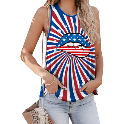 USA Flag Vest & Tee - For Women`s