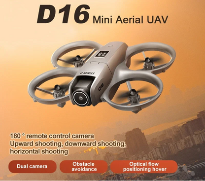 Xiaomi D16 Mini Aerial UAV with cityscape background
