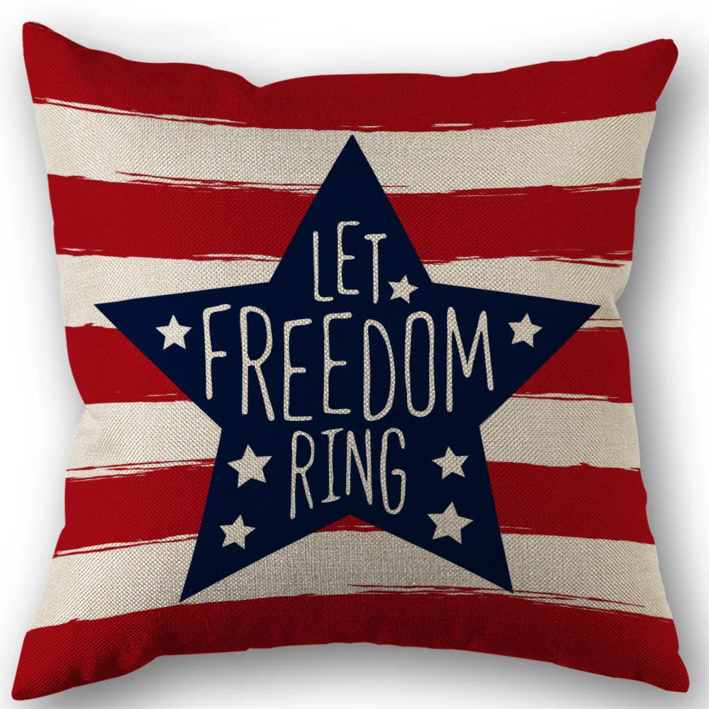 Throw Pillow Cover – Independence Day Decor