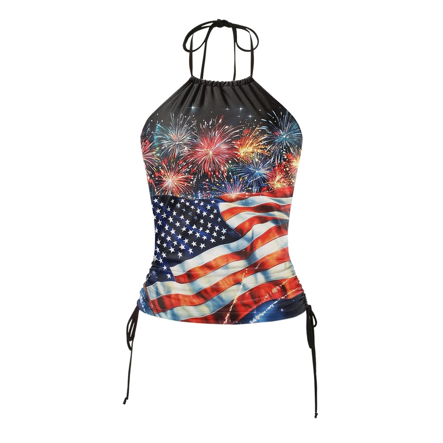 American Flag Print Women's Swimsuit/Tops