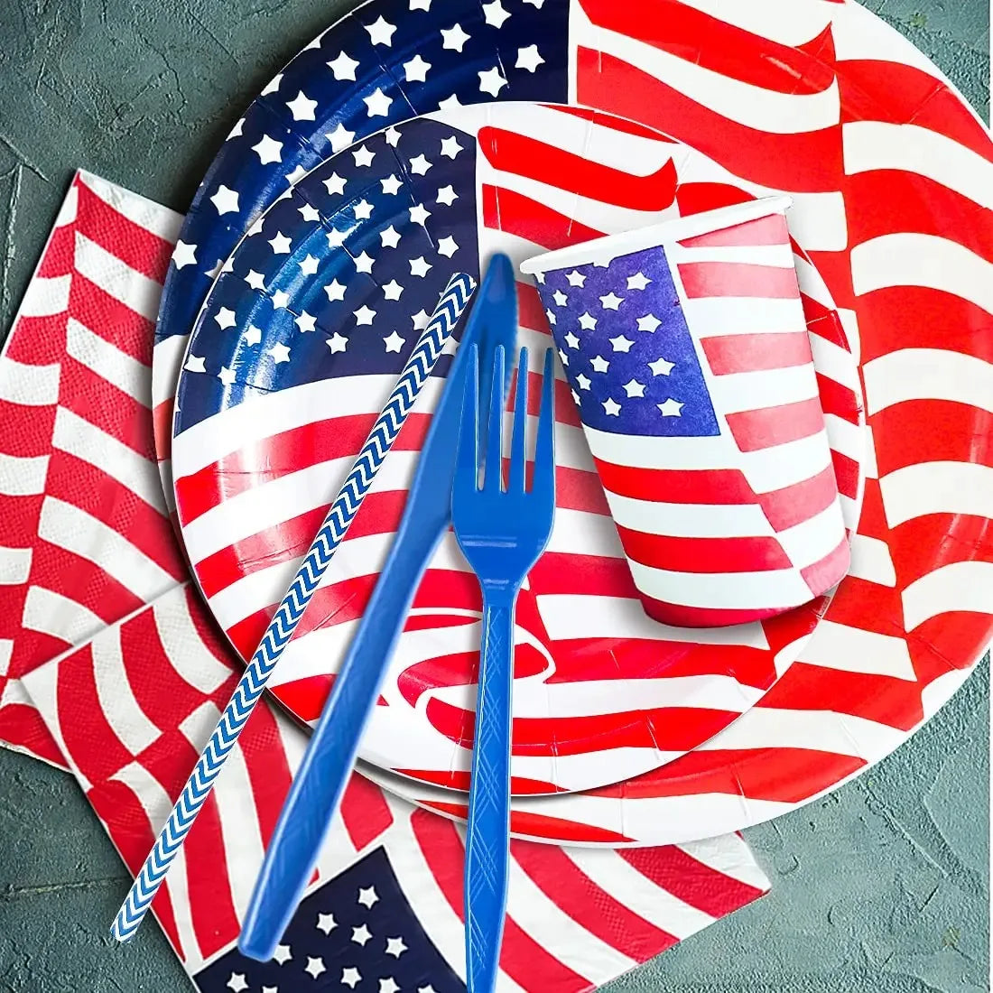 American Flag & Veterans Day Tableware & Party Supplies