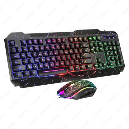Rainbow Glow Gaming Keyboard & Mouse