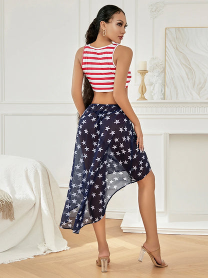Independence Day Outfit - Women's Summer Skirt Set