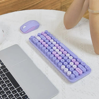Colorful Compact Keyboard & Mouse Set for PC & Laptop