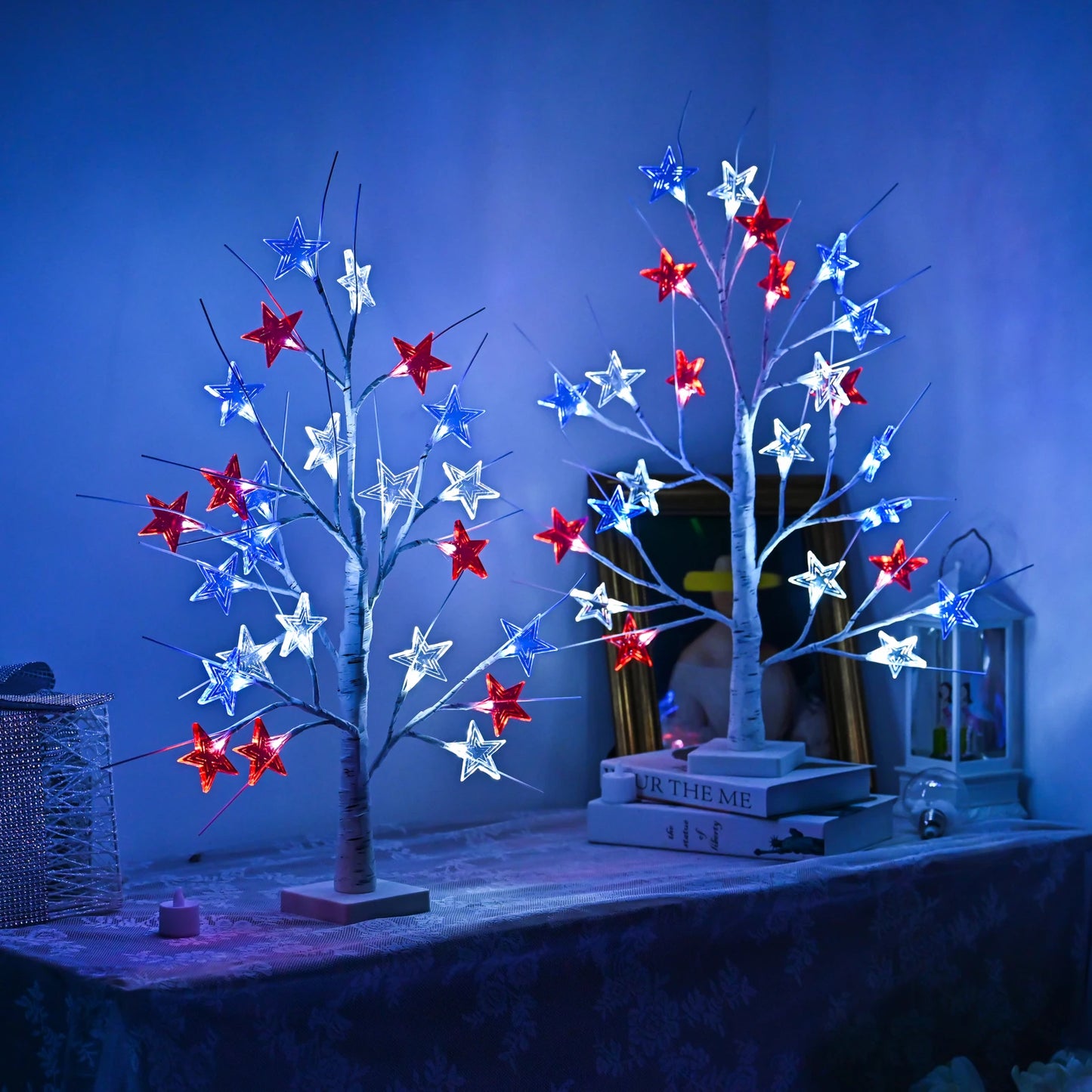 Independence Day Star Tree Lights