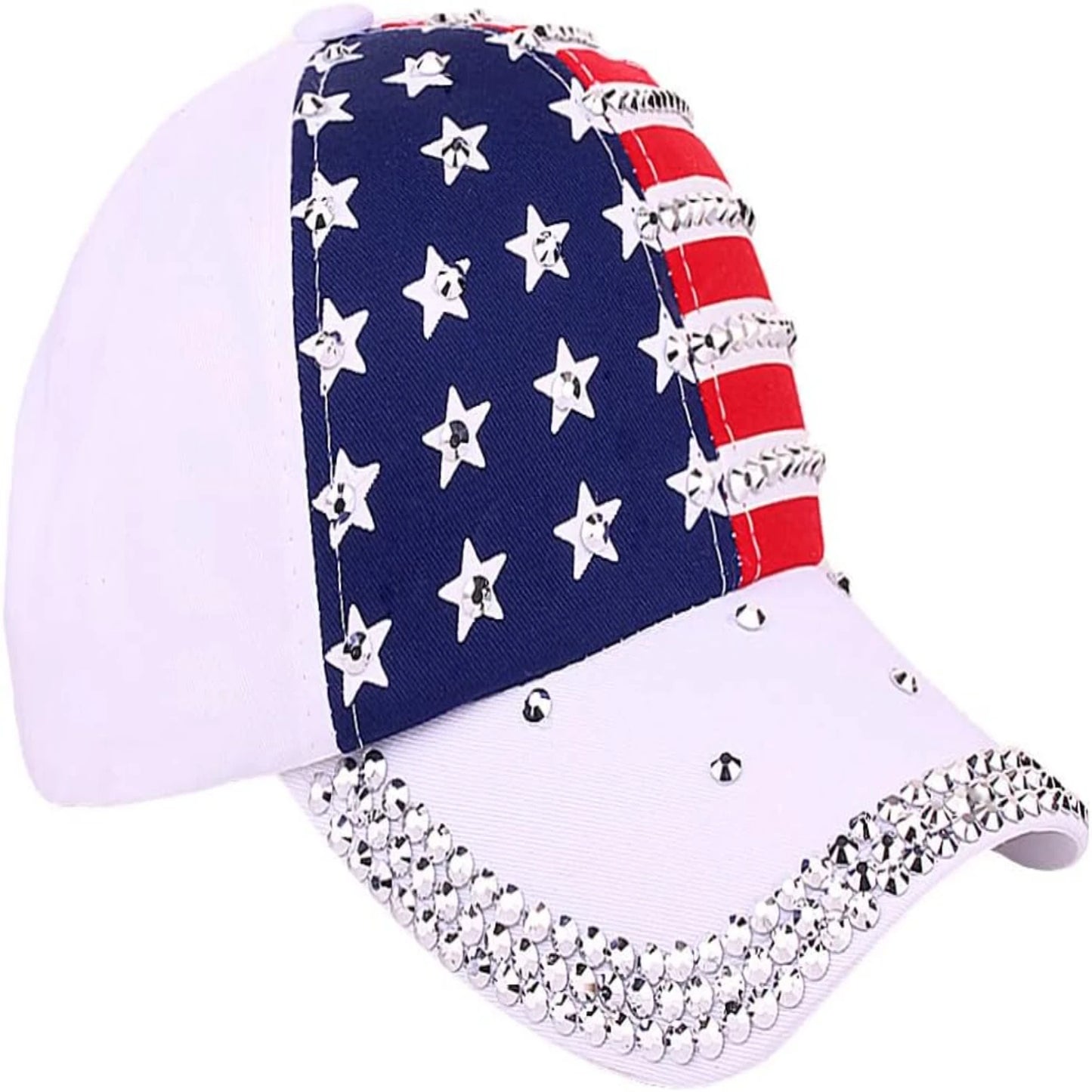 American Flag Sequined Top Hat