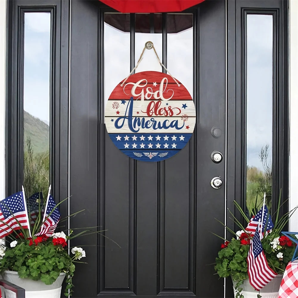 Patriotic "Welcome" Sign – Wall Decor
