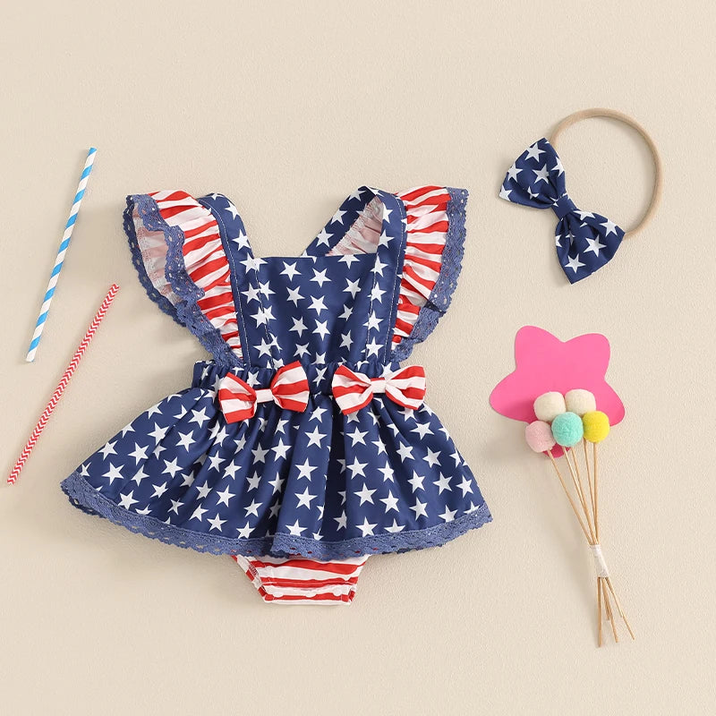 Patriotic Baby Girl Summer Outfit