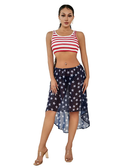 Independence Day Outfit - Women's Summer Skirt Set