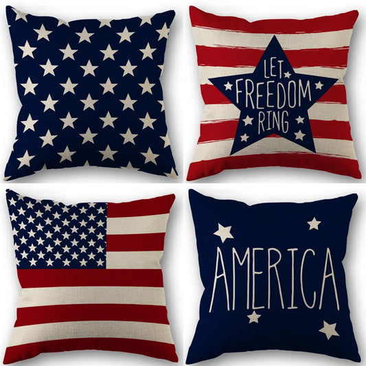 Throw Pillow Cover – Independence Day Decor