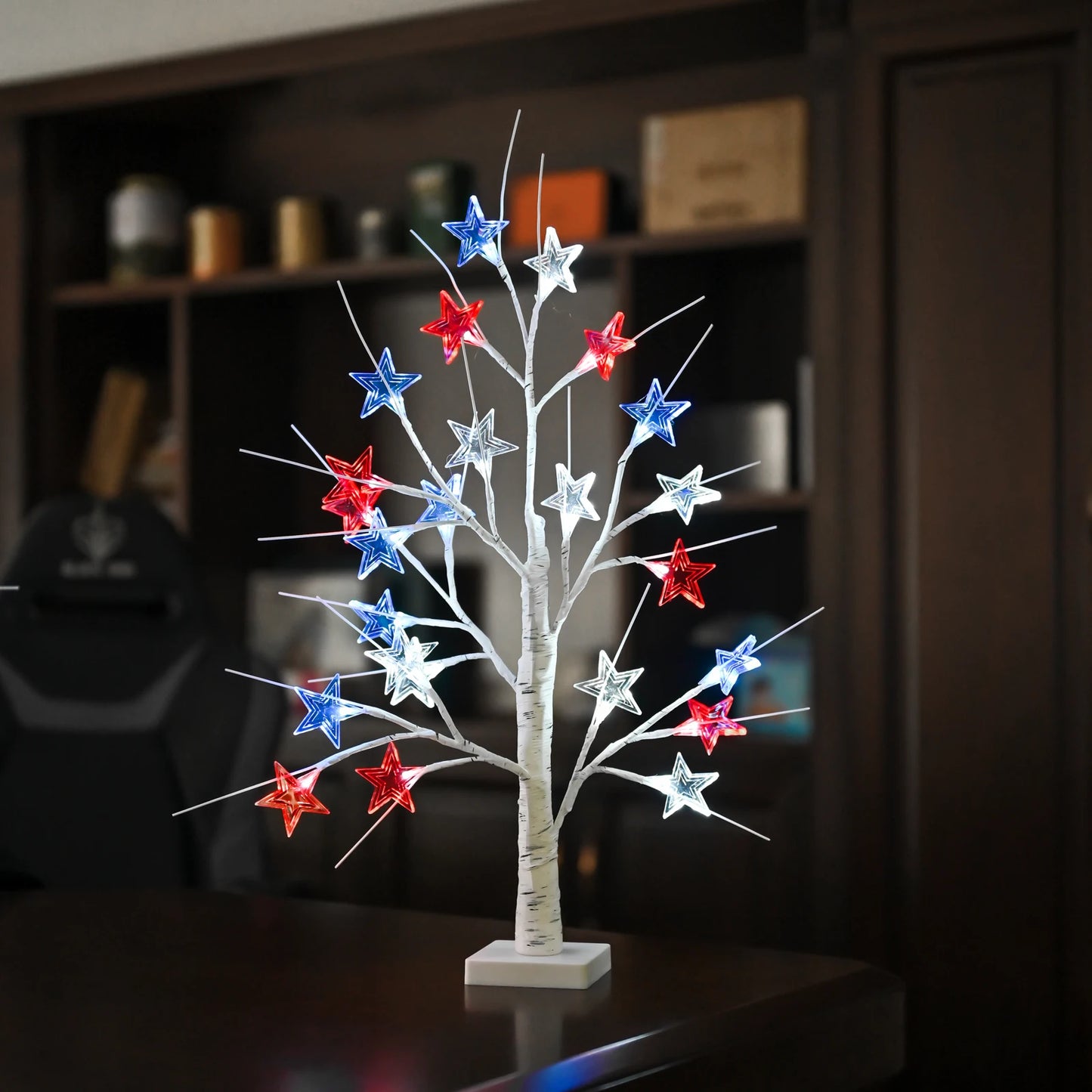 Independence Day Star Tree Lights
