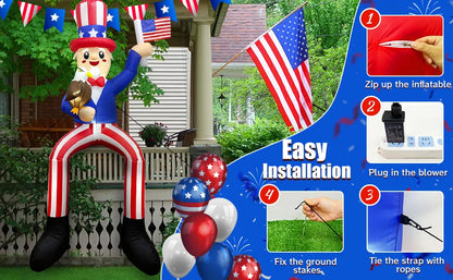 Independence Day - Uncle Sam, Eagle & Flag for Decorations