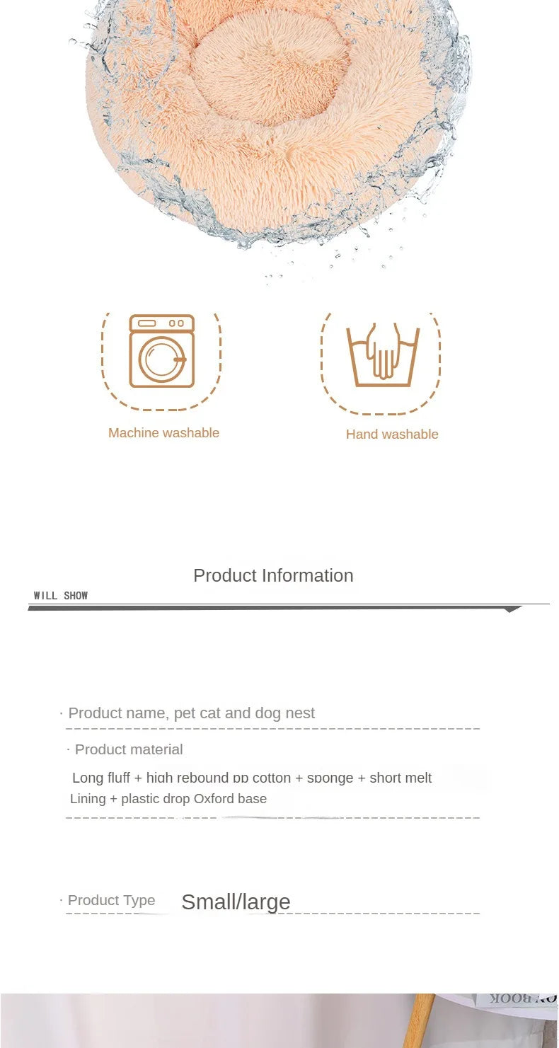 Plush Washable Pet Nest