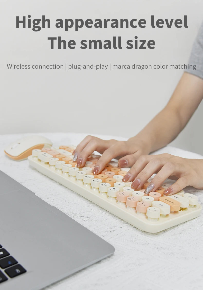 Colorful Compact Keyboard & Mouse Set for PC & Laptop