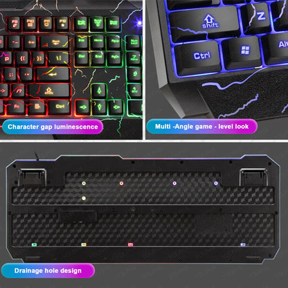 Rainbow Glow Gaming Keyboard & Mouse