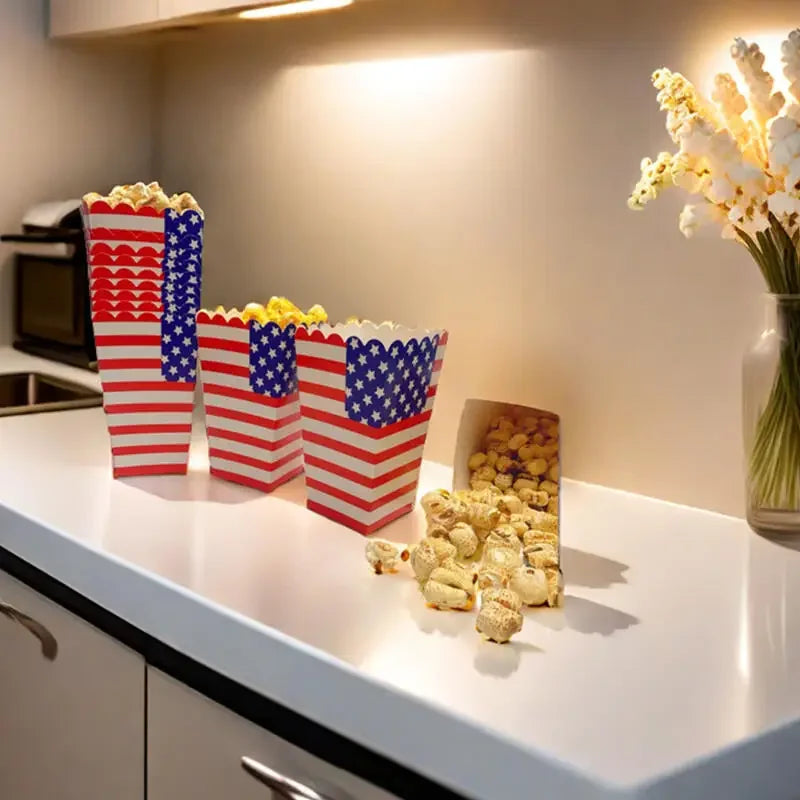 Independence Day Paper Popcorn Boxes - Snack & Candy Holders