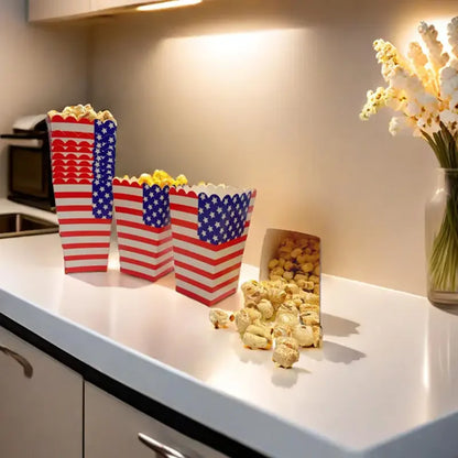 Independence Day Paper Popcorn Boxes - Snack & Candy Holders