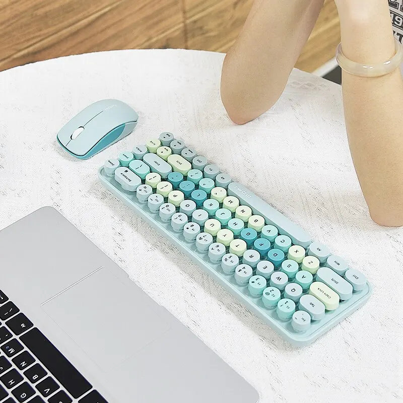 Colorful Compact Keyboard & Mouse Set for PC & Laptop