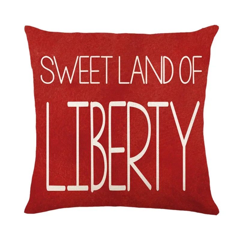 Square Cushion Cover for Independence Day