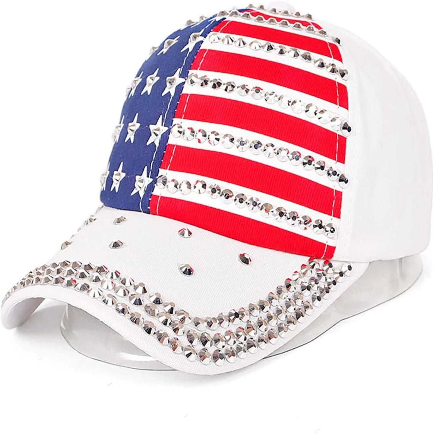 American Flag Sequined Top Hat