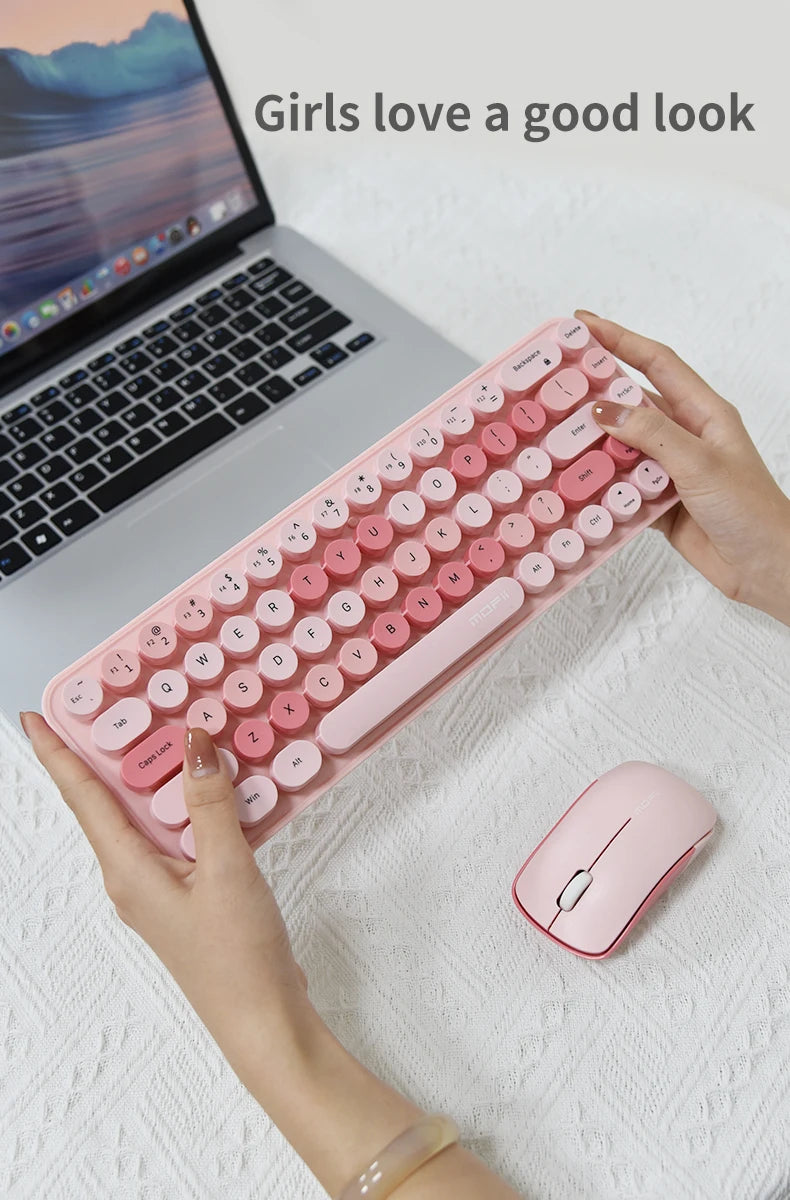Colorful Compact Keyboard & Mouse Set for PC & Laptop