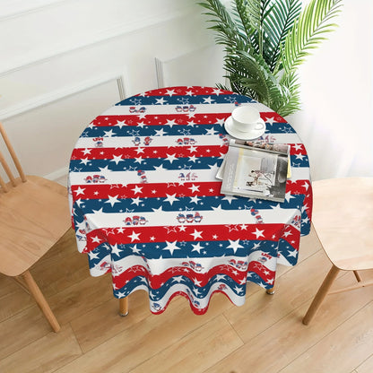 Independence Day Starry Round Tablecloth