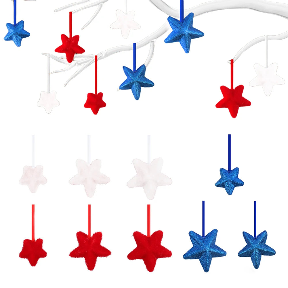 Independence Day - Glitter Table Centerpiece Decor, Foam Stem Sticks