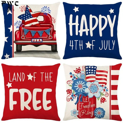 Square Cushion Cover for Independence Day