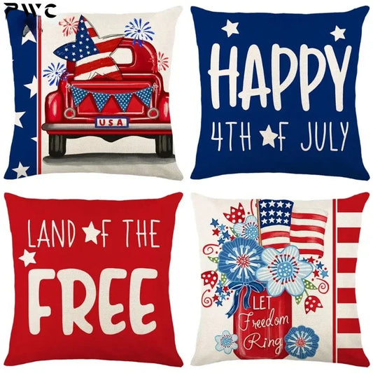 Square Cushion Cover for Independence Day