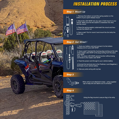 Spiral LED Whip Lights