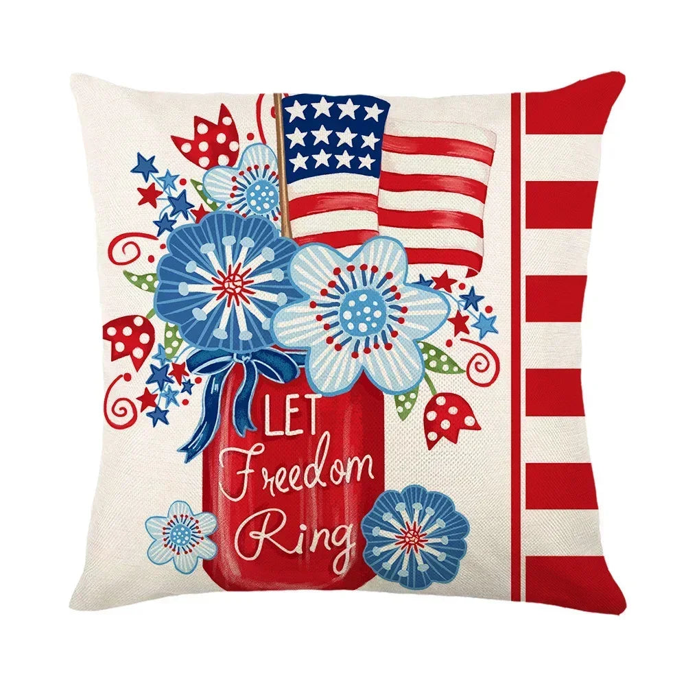 Square Cushion Cover for Independence Day