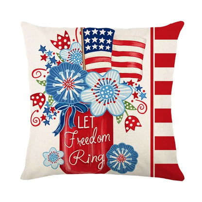 Square Cushion Cover for Independence Day