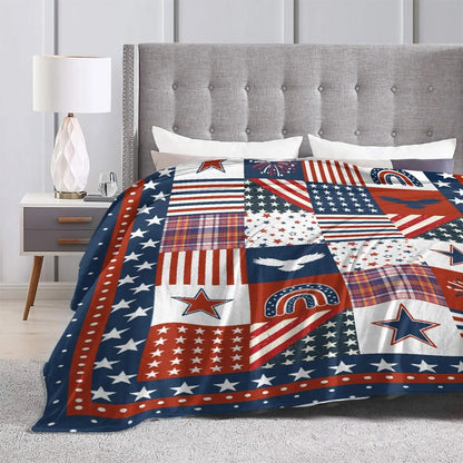 USA Flag & Star Design Blanket