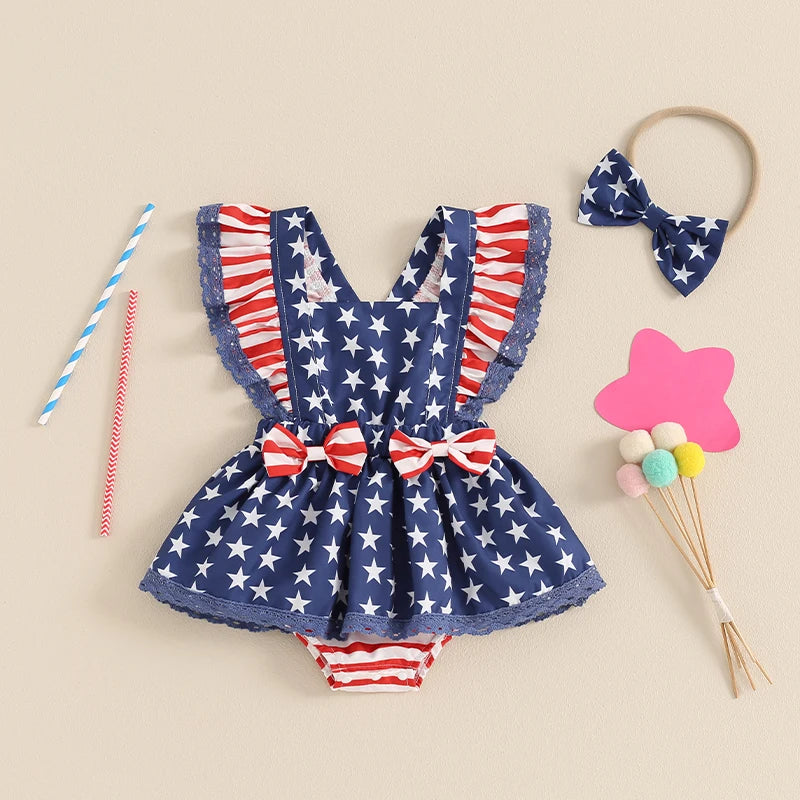 Patriotic Baby Girl Summer Outfit