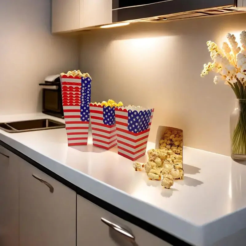 Independence Day Paper Popcorn Boxes - Snack & Candy Holders