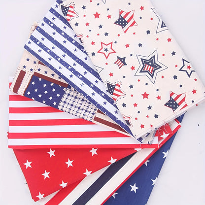 American Flag Printed Fabric Squares