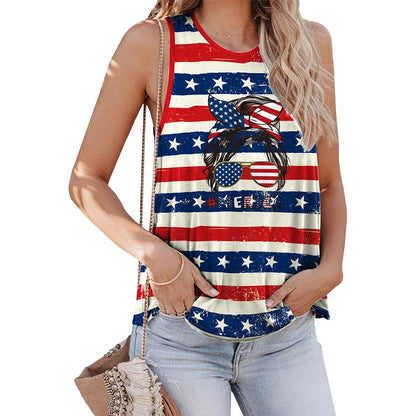 USA Flag Vest & Tee - For Women`s