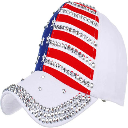 American Flag Sequined Top Hat