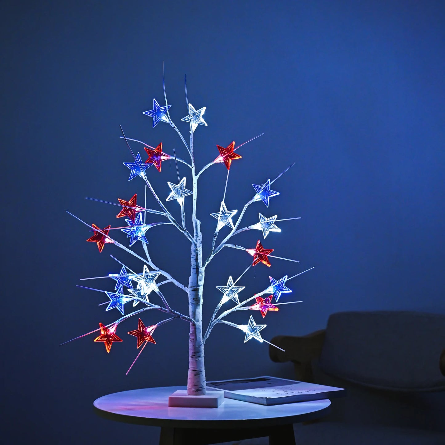 Independence Day Star Tree Lights