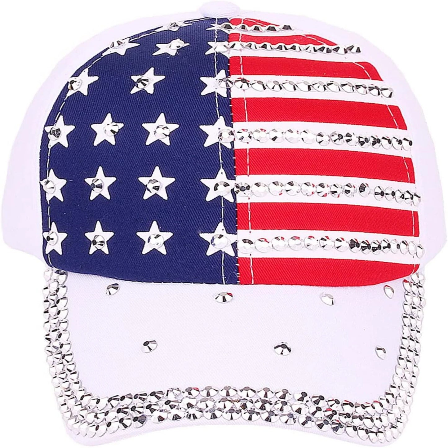American Flag Sequined Top Hat