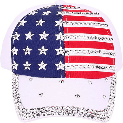 American Flag Sequined Top Hat