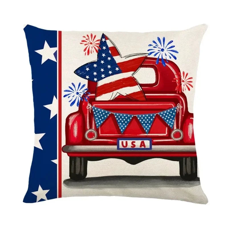Square Cushion Cover for Independence Day