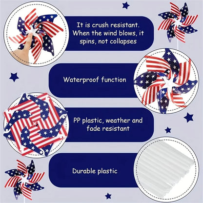 American Flag Wind Spinner Decorations
