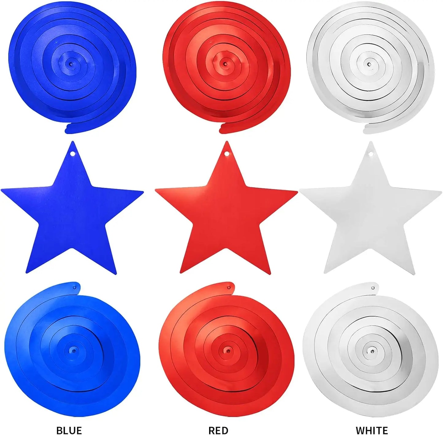 Red, White, and Blue Star Cartouche Ornaments Hanging Banner