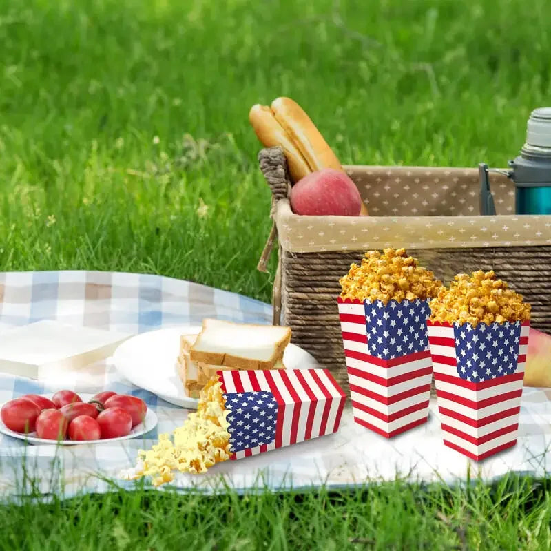 Independence Day Paper Popcorn Boxes - Snack & Candy Holders