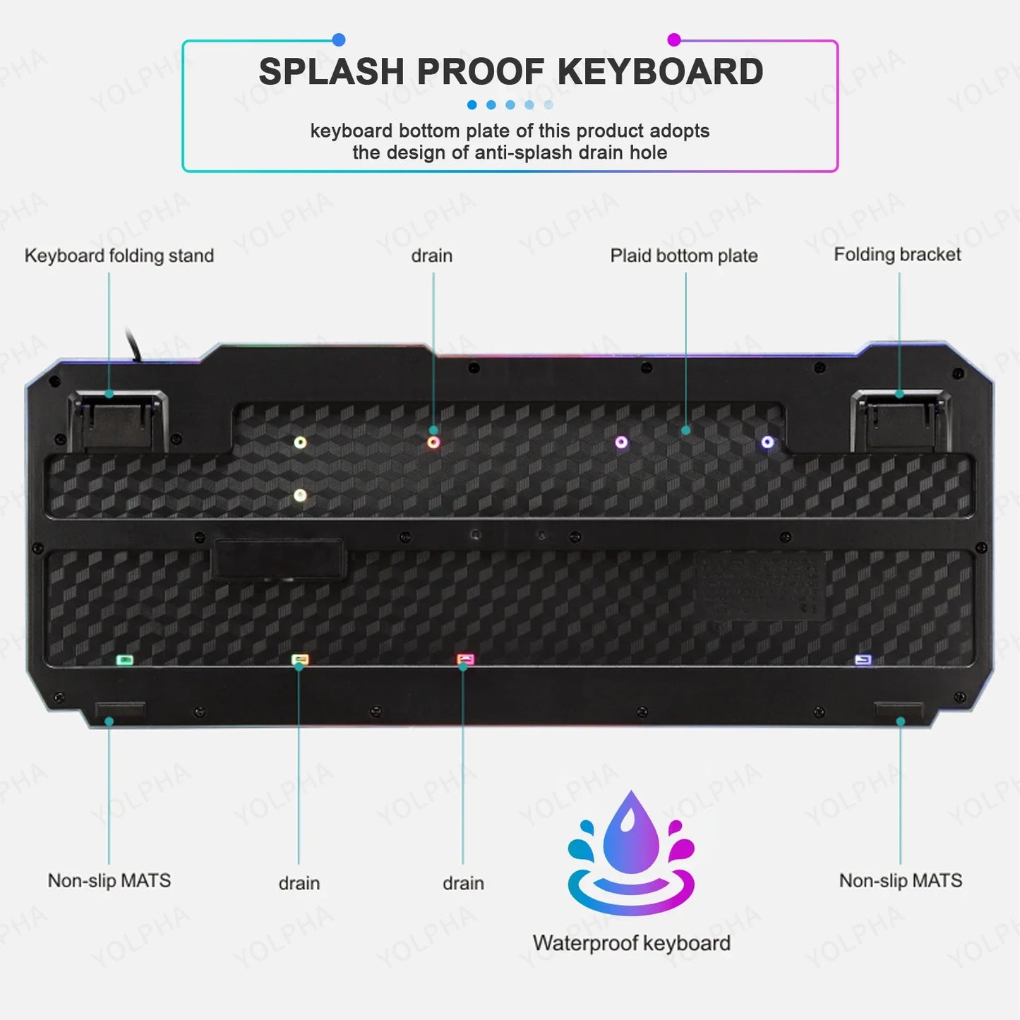 Rainbow Glow Gaming Keyboard & Mouse